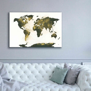 'World Map Gold Dust' by Chris Paschke, Giclee Canvas Wall Art,60 x 40