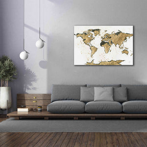 'World Map Gold Leaf' by Chris Paschke, Giclee Canvas Wall Art,60 x 40