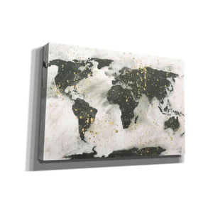 'World Map Gold Speckle' by Chris Paschke, Giclee Canvas Wall Art