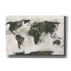'World Map Gold Speckle' by Chris Paschke, Giclee Canvas Wall Art