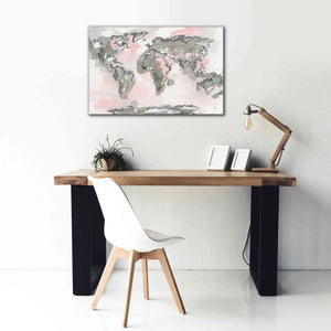 'World Map Blush' by Chris Paschke, Giclee Canvas Wall Art,40 x 26