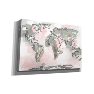 'World Map Blush' by Chris Paschke, Giclee Canvas Wall Art