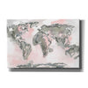 'World Map Blush' by Chris Paschke, Giclee Canvas Wall Art