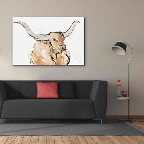 Image of 'Longhorn I' by Chris Paschke, Giclee Canvas Wall Art,60 x 40