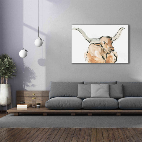 Image of 'Longhorn I' by Chris Paschke, Giclee Canvas Wall Art,60 x 40