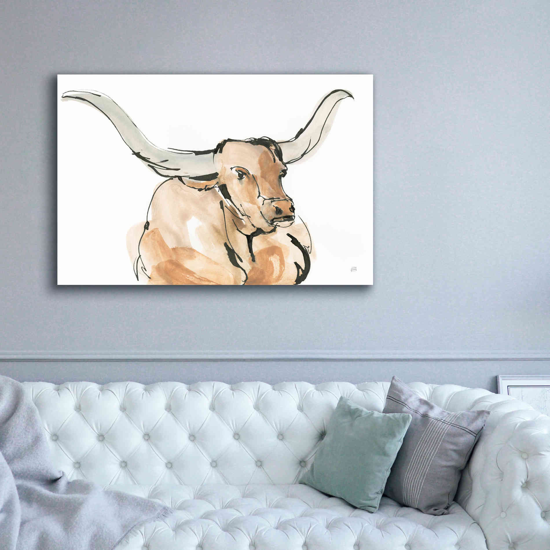 'Longhorn I' by Chris Paschke, Giclee Canvas Wall Art,60 x 40