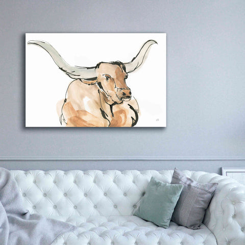 Image of 'Longhorn I' by Chris Paschke, Giclee Canvas Wall Art,60 x 40