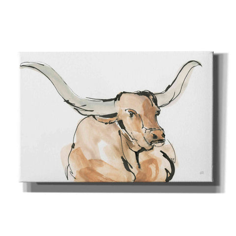 Image of 'Longhorn I' by Chris Paschke, Giclee Canvas Wall Art