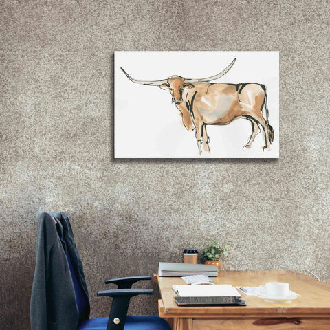 Image of 'Longhorn II' by Chris Paschke, Giclee Canvas Wall Art,40 x 26