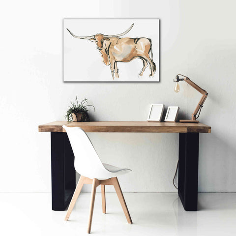 Image of 'Longhorn II' by Chris Paschke, Giclee Canvas Wall Art,40 x 26