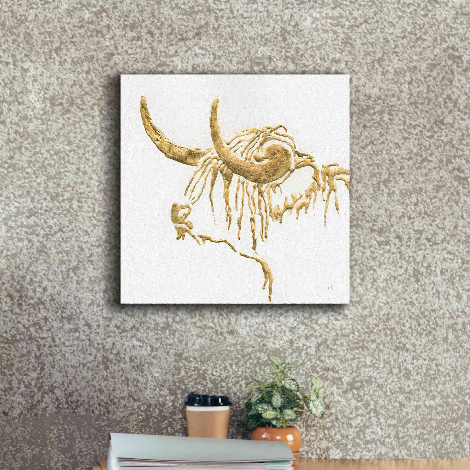 'Gilded Highlander III' by Chris Paschke, Giclee Canvas Wall Art,18 x 18