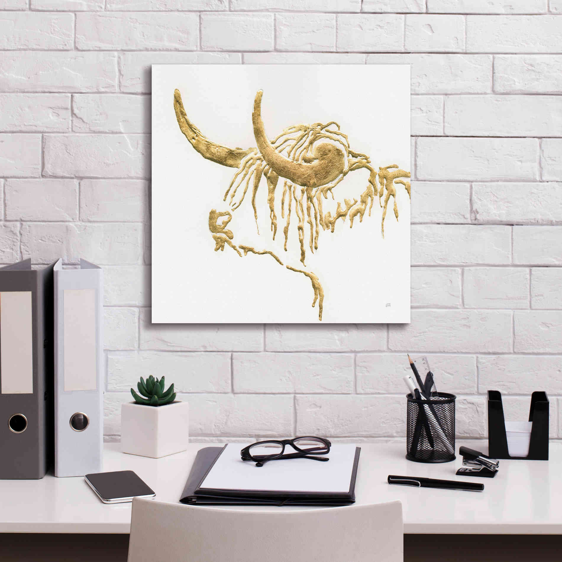 'Gilded Highlander III' by Chris Paschke, Giclee Canvas Wall Art,18 x 18