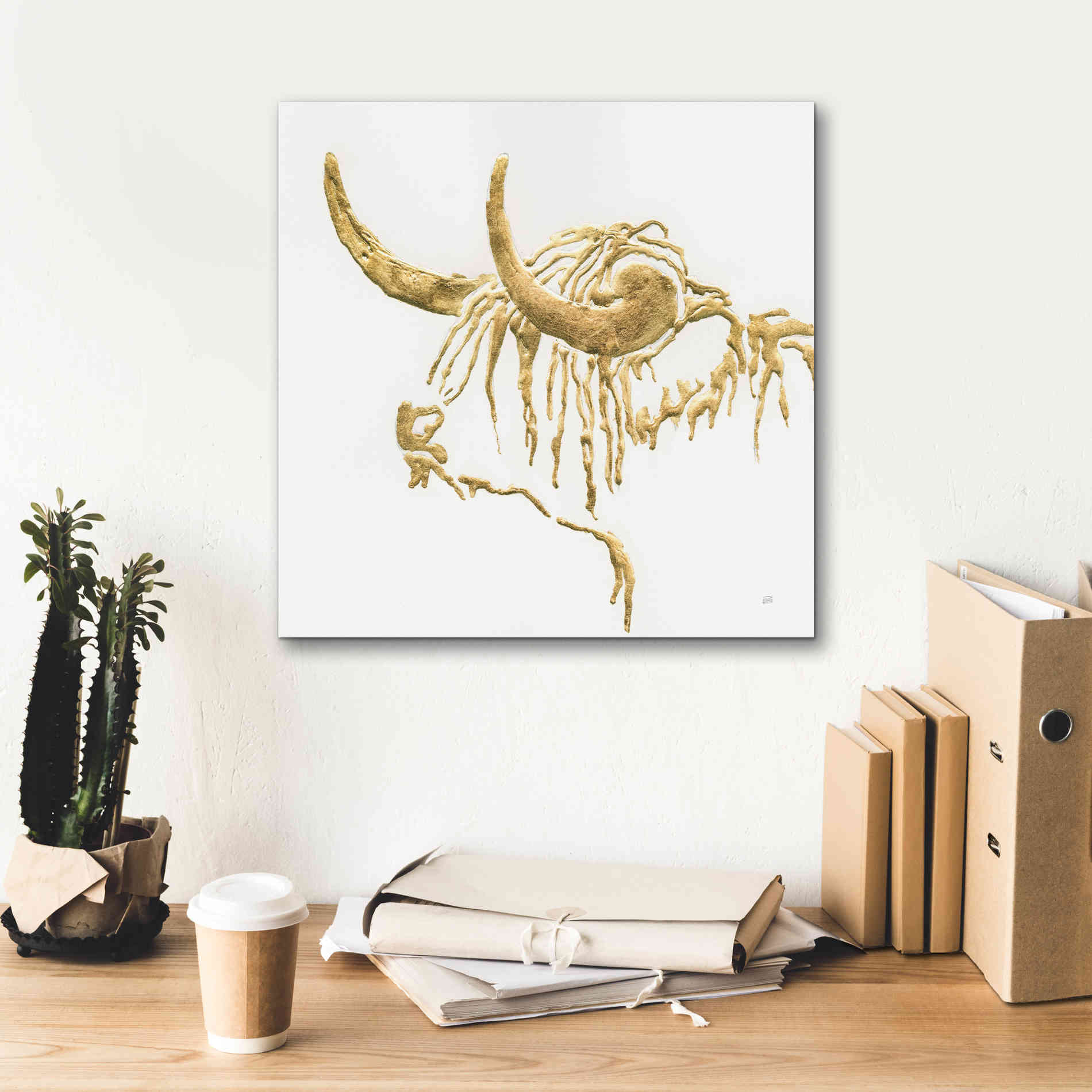 'Gilded Highlander III' by Chris Paschke, Giclee Canvas Wall Art,18 x 18