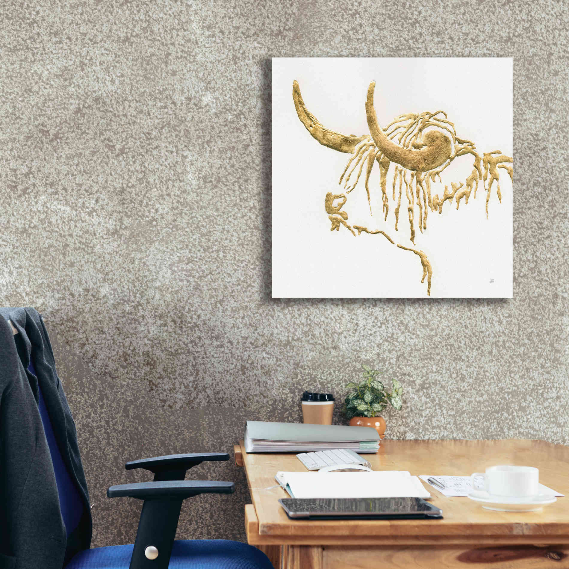 'Gilded Highlander III' by Chris Paschke, Giclee Canvas Wall Art,26 x 26