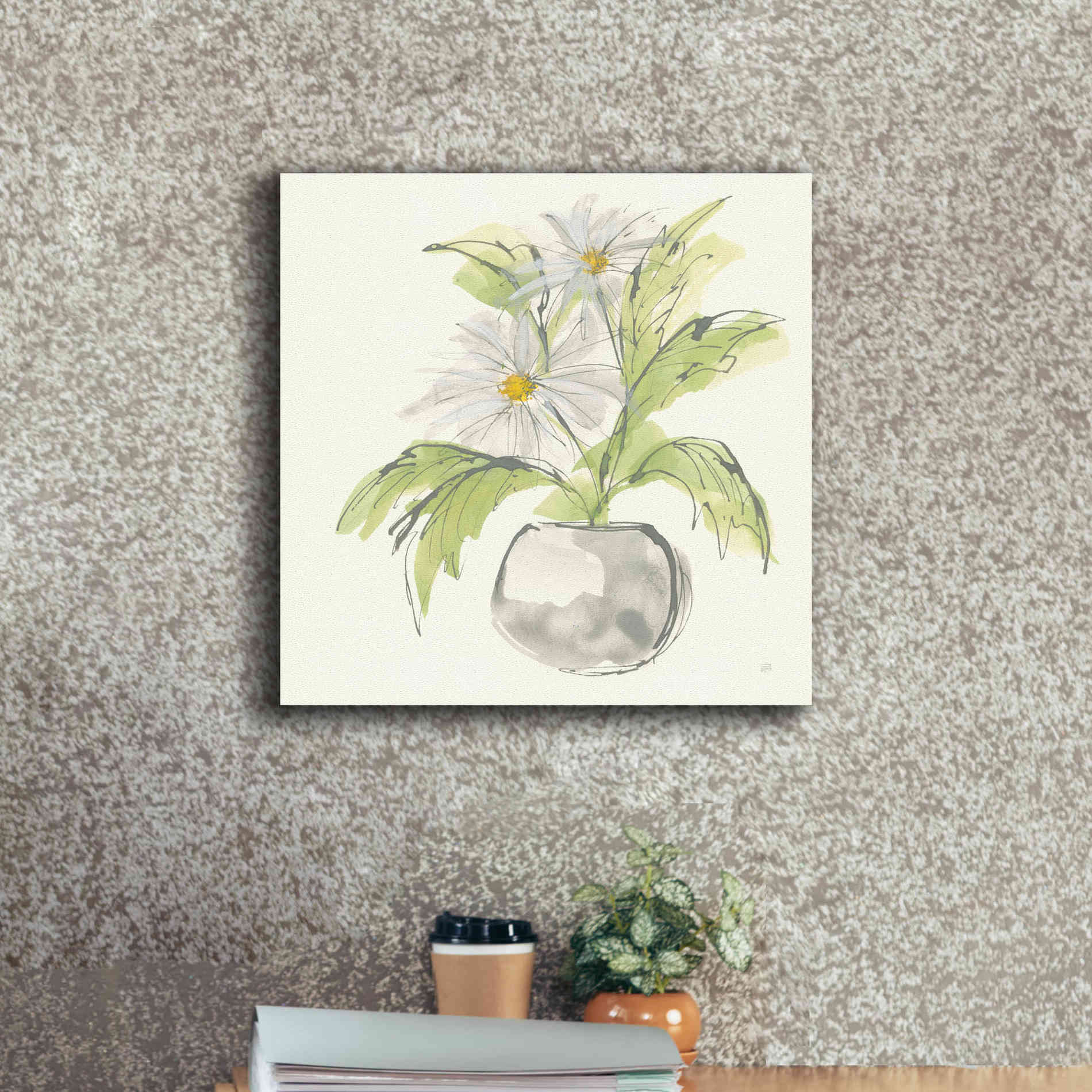 'Plant Daisy II' by Chris Paschke, Giclee Canvas Wall Art,18 x 18