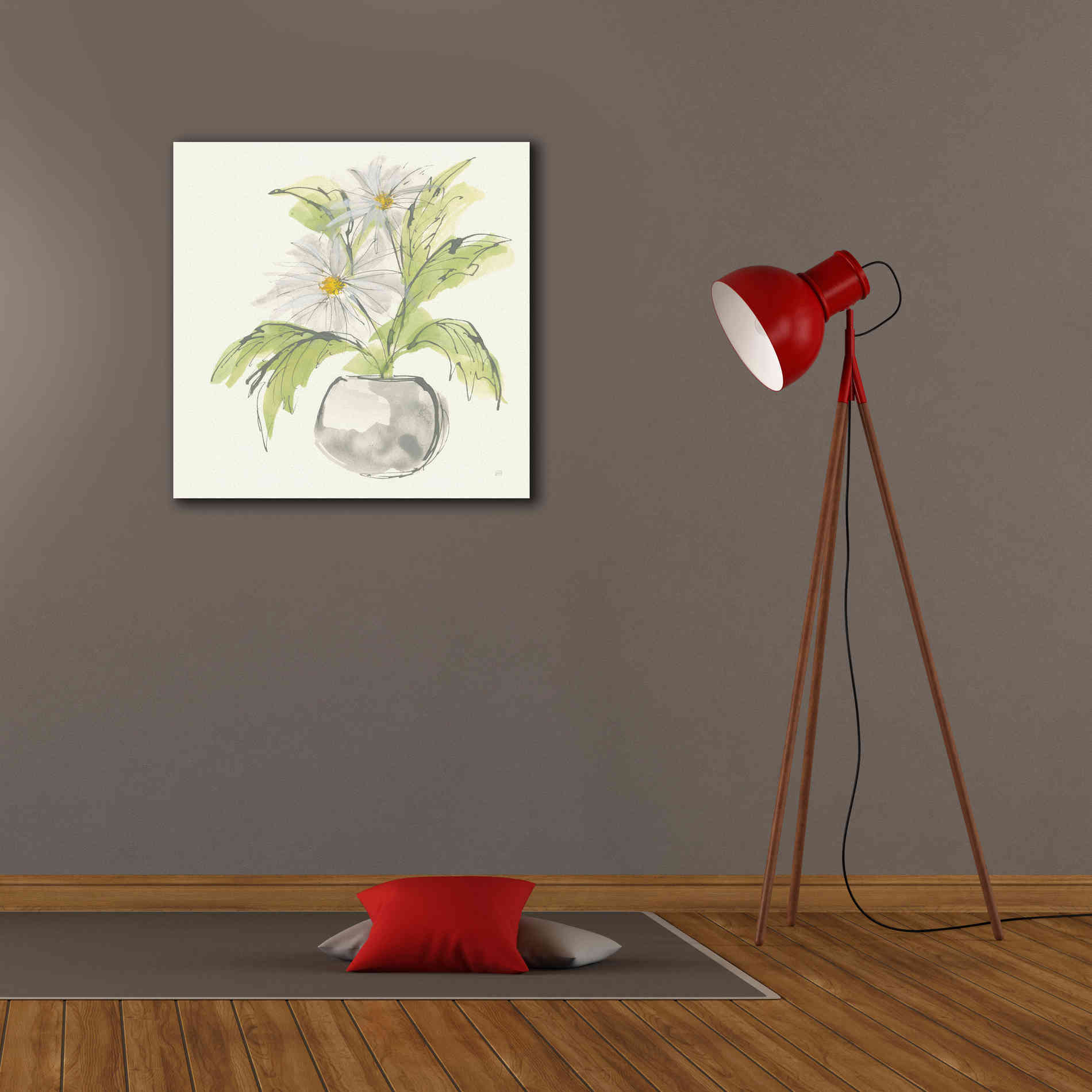 'Plant Daisy II' by Chris Paschke, Giclee Canvas Wall Art,26 x 26