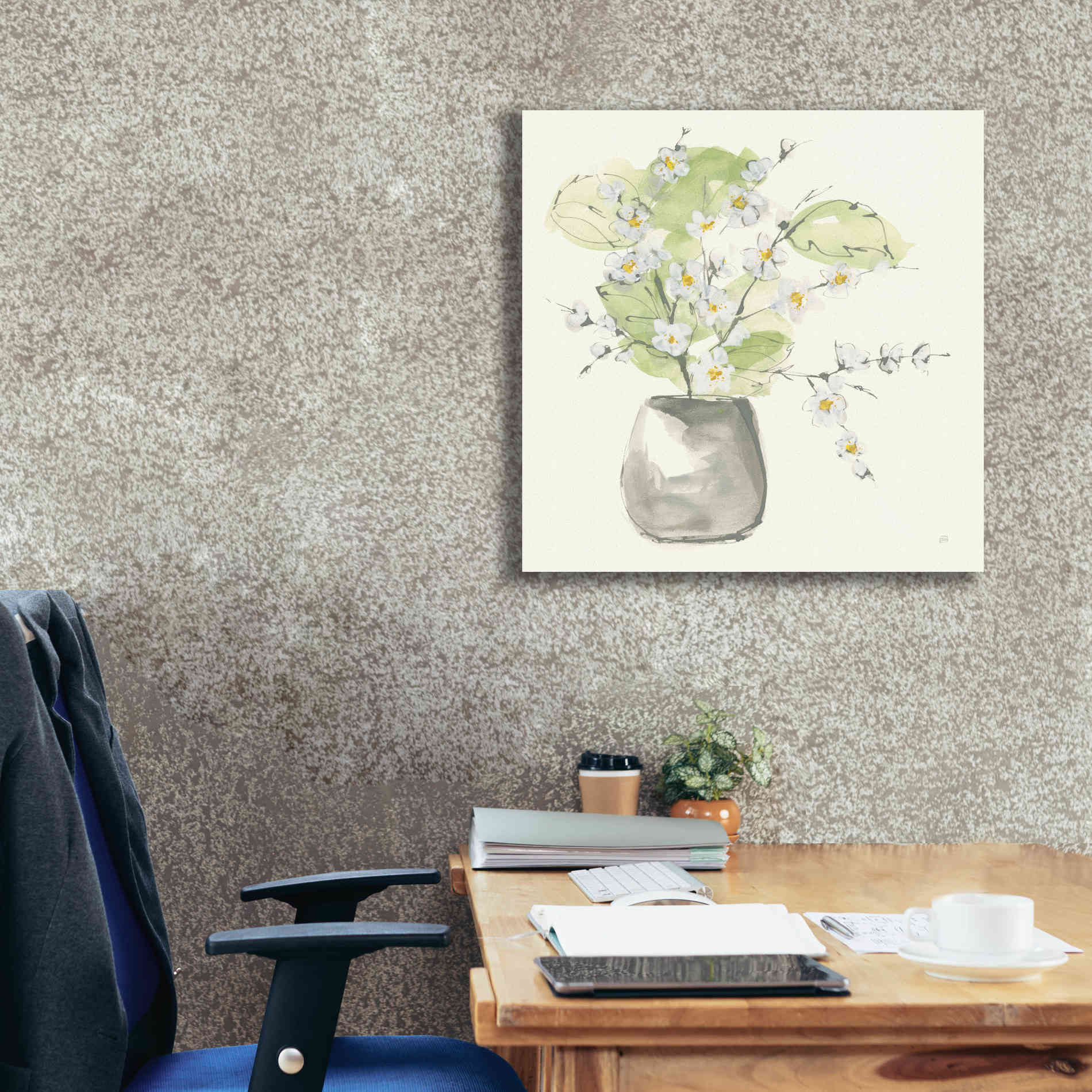 'Plant Blossom I' by Chris Paschke, Giclee Canvas Wall Art,26 x 26