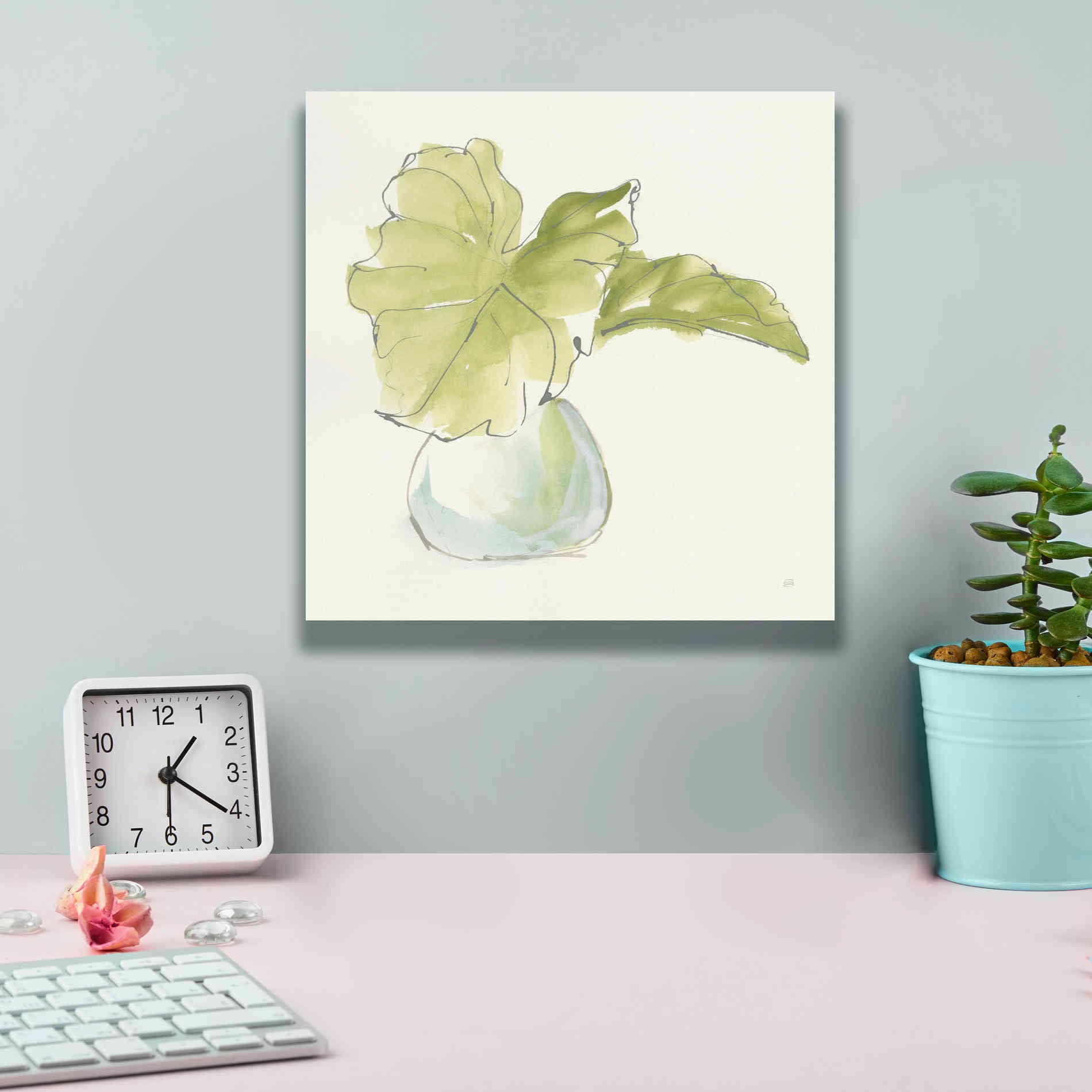 'Plant Big Leaf I' by Chris Paschke, Giclee Canvas Wall Art,12 x 12