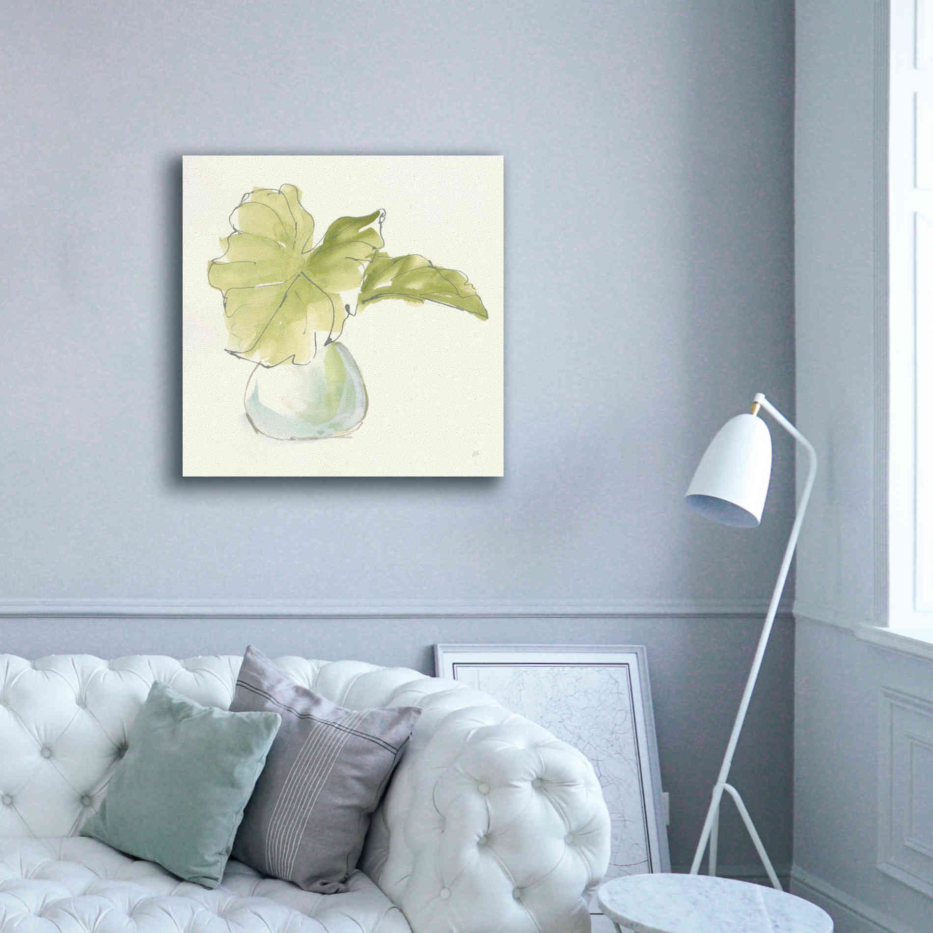 'Plant Big Leaf I' by Chris Paschke, Giclee Canvas Wall Art,37 x 37