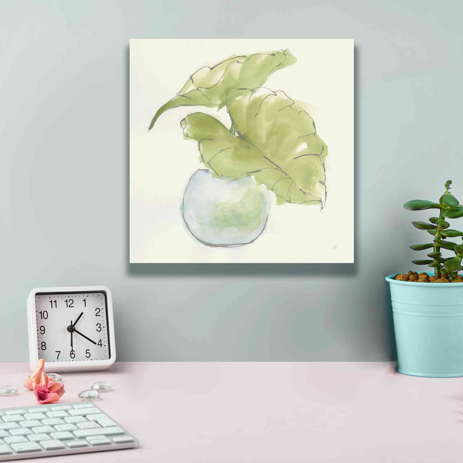 'Plant Big Leaf III' by Chris Paschke, Giclee Canvas Wall Art,12 x 12