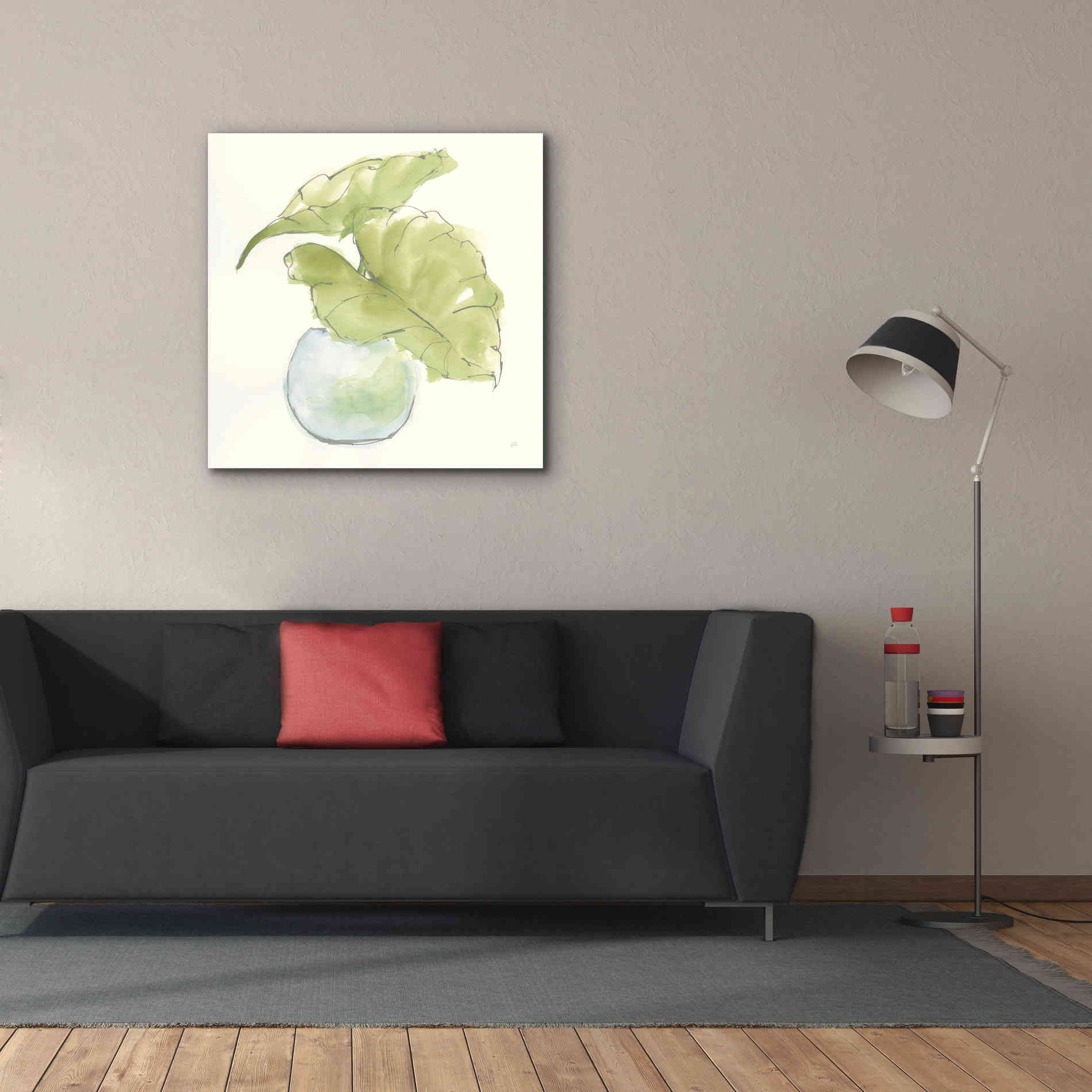 'Plant Big Leaf III' by Chris Paschke, Giclee Canvas Wall Art,37 x 37