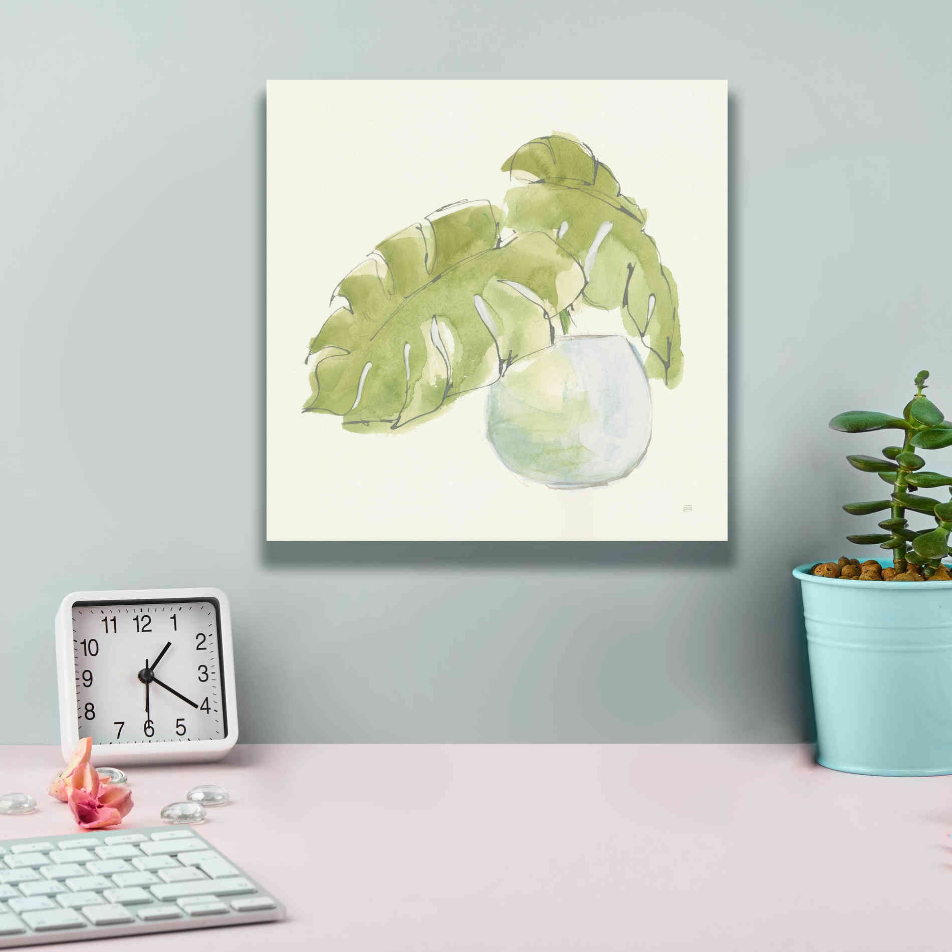 'Plant Big Leaf IV' by Chris Paschke, Giclee Canvas Wall Art,12 x 12