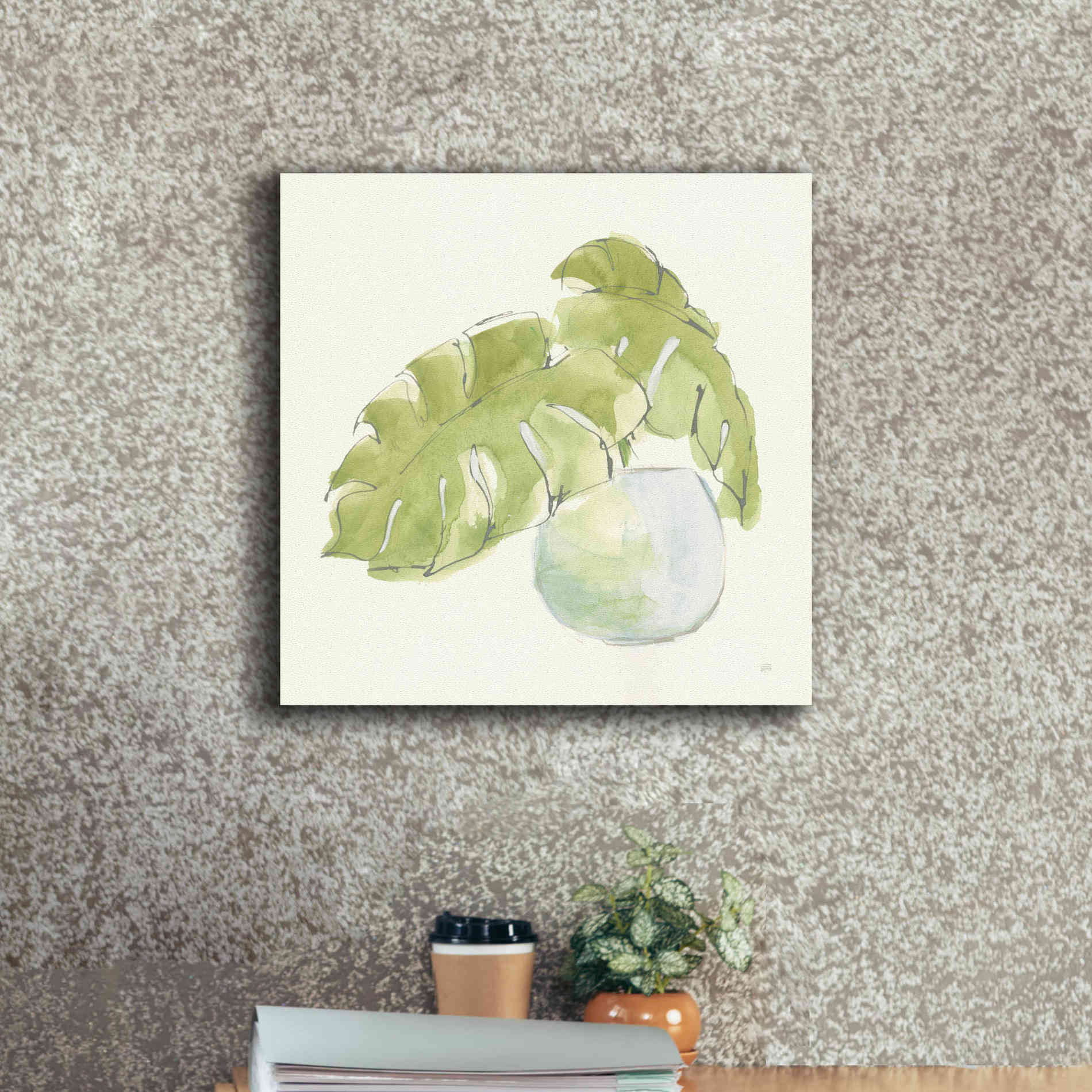 'Plant Big Leaf IV' by Chris Paschke, Giclee Canvas Wall Art,18 x 18