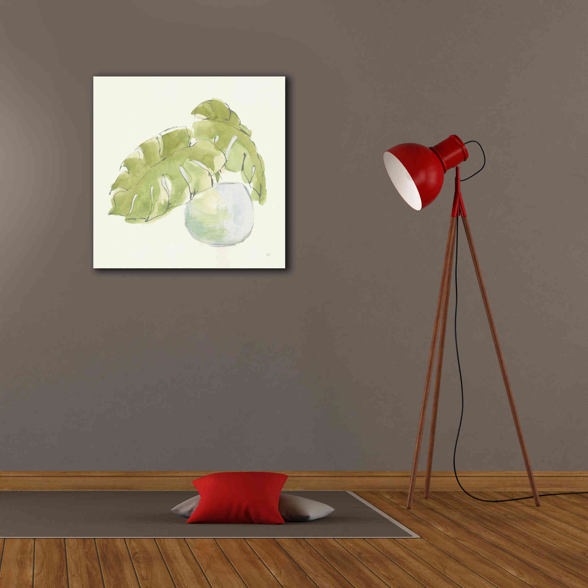 'Plant Big Leaf IV' by Chris Paschke, Giclee Canvas Wall Art,26 x 26