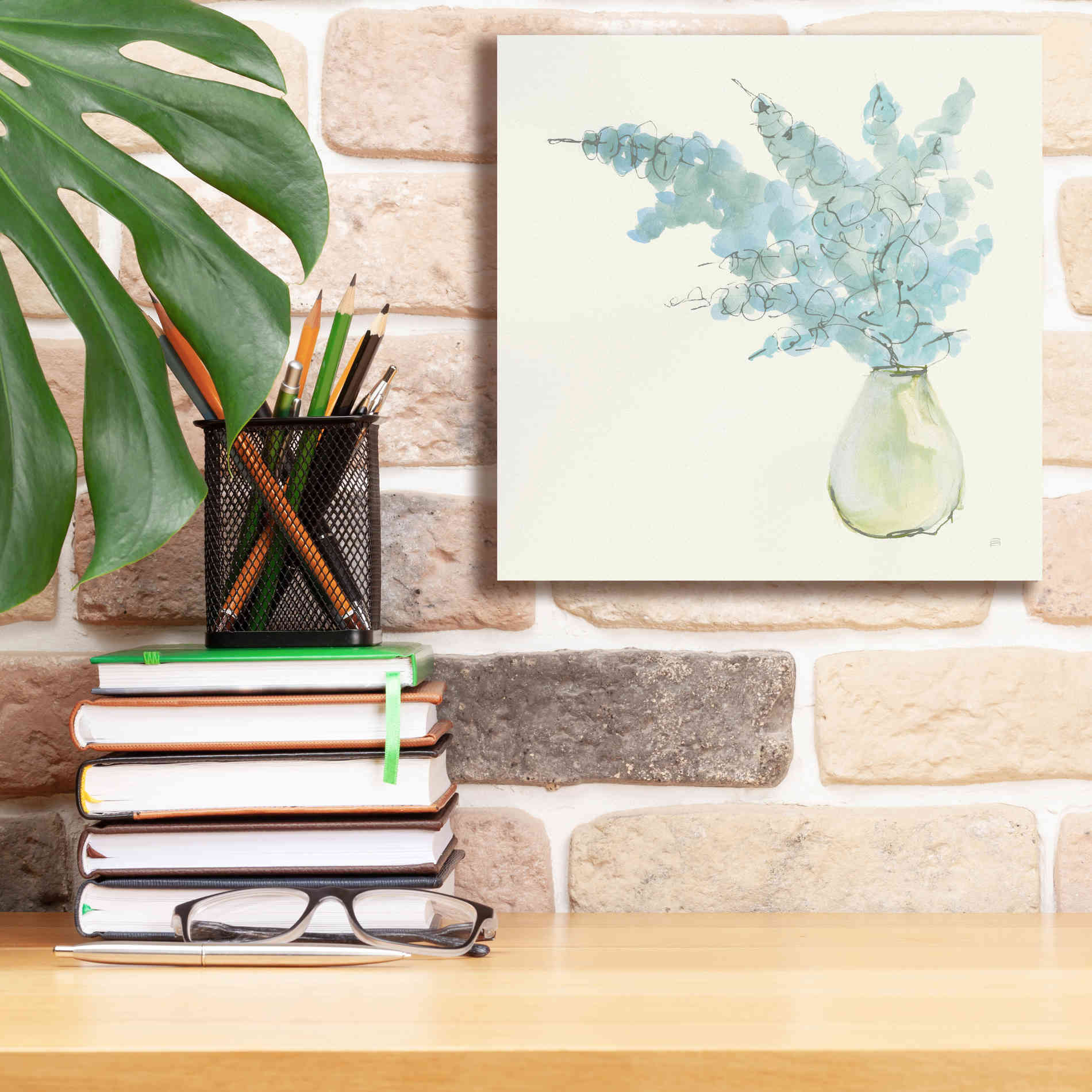 'Plant Eucalyptus I' by Chris Paschke, Giclee Canvas Wall Art,12 x 12