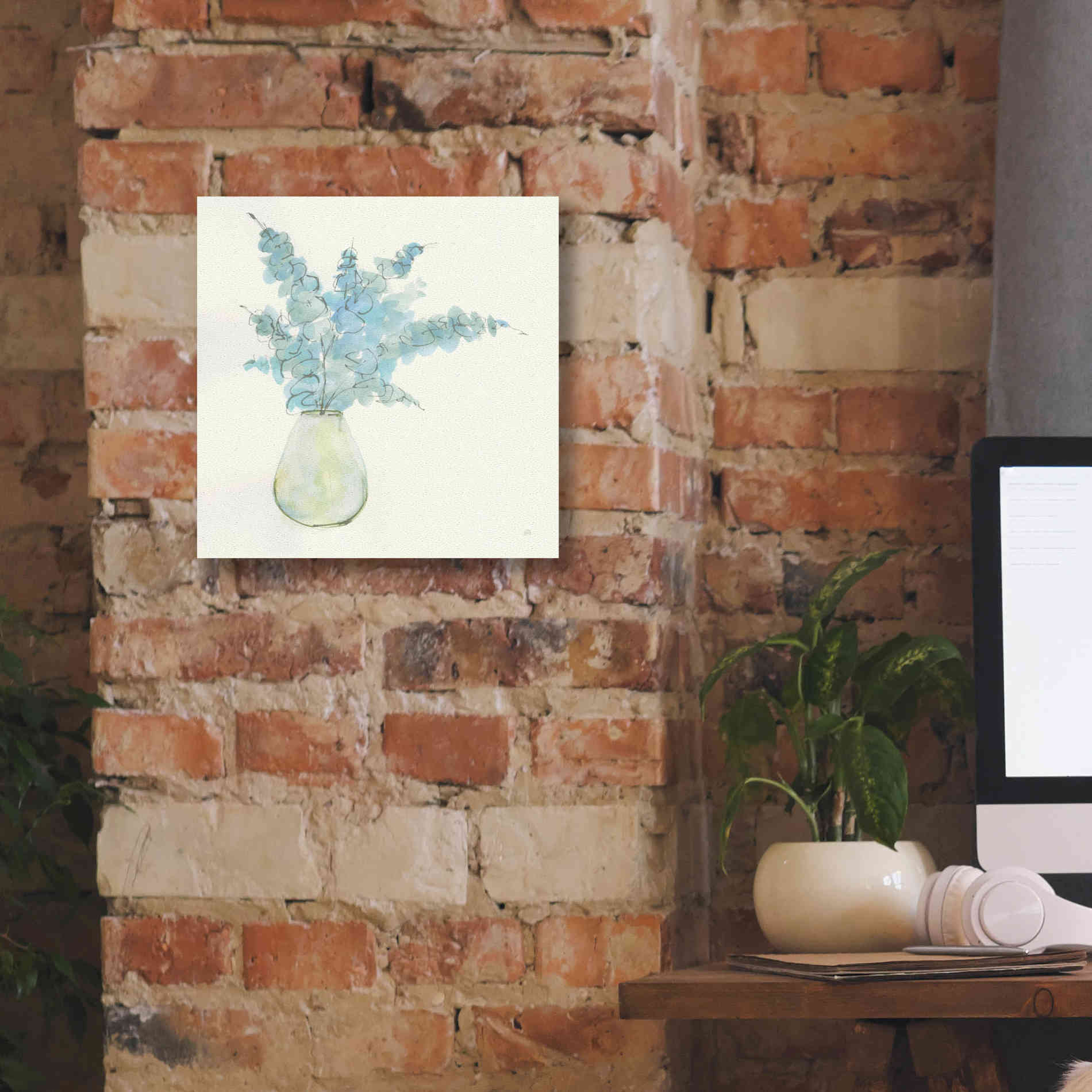 'Plant Eucalyptus II' by Chris Paschke, Giclee Canvas Wall Art,12 x 12