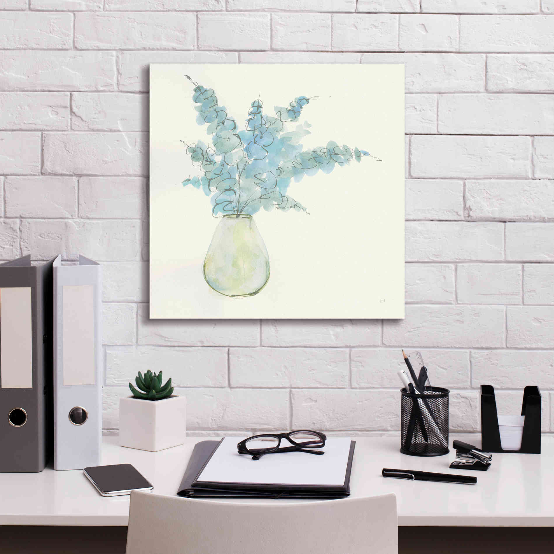 'Plant Eucalyptus II' by Chris Paschke, Giclee Canvas Wall Art,18 x 18