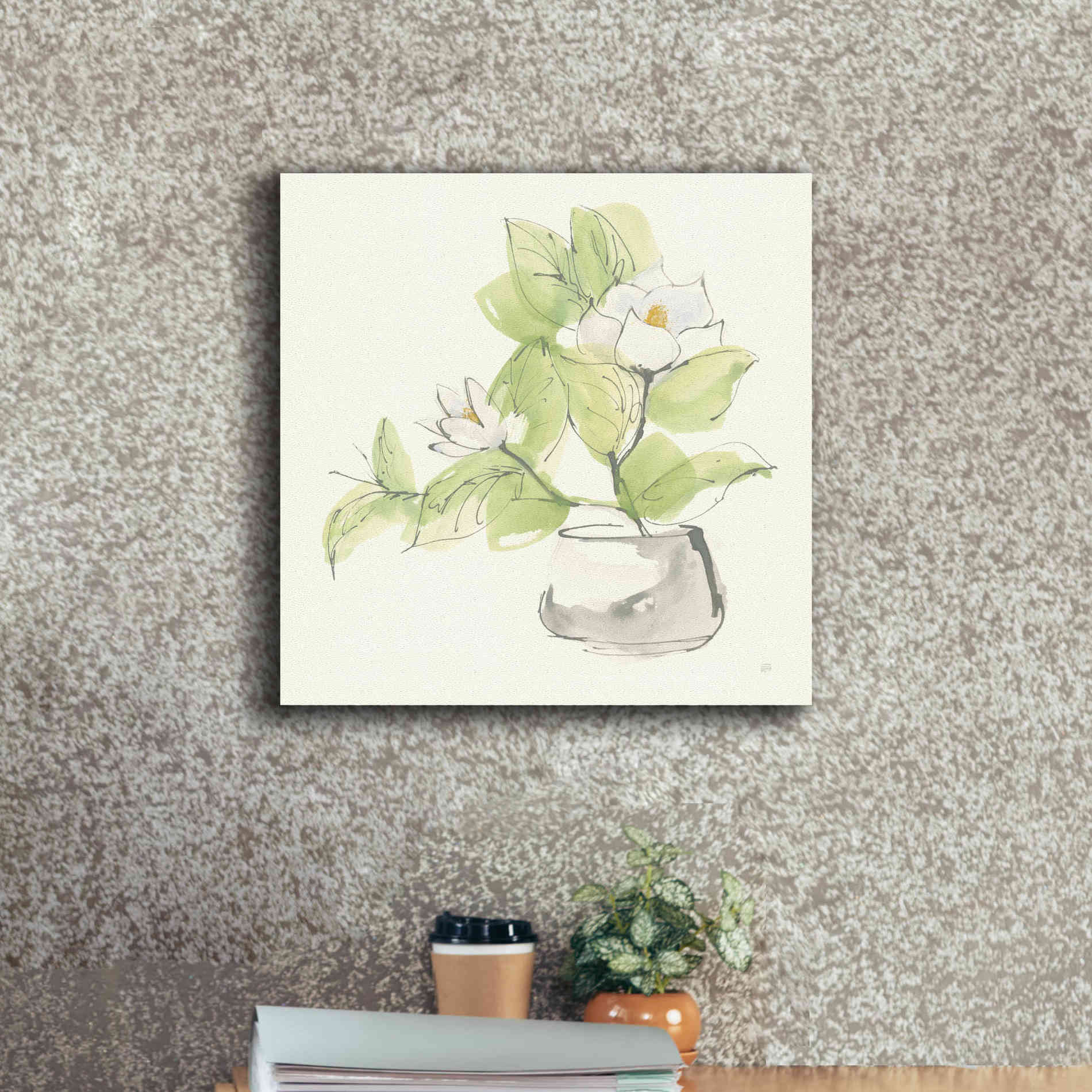 'Plant Magnolia I' by Chris Paschke, Giclee Canvas Wall Art,18 x 18