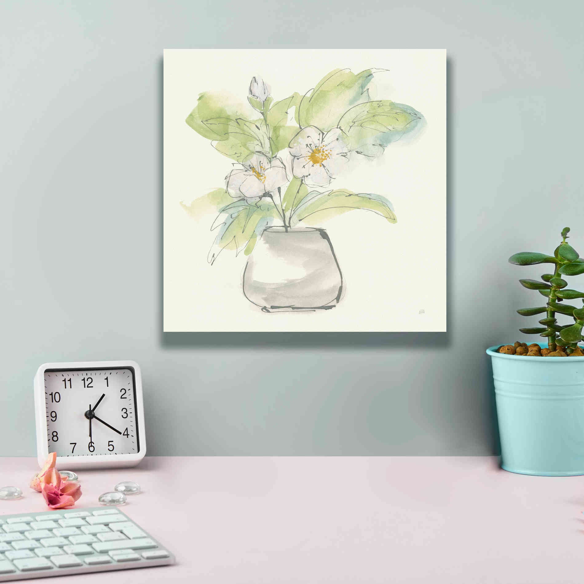 'Plant Poppy II' by Chris Paschke, Giclee Canvas Wall Art,12 x 12