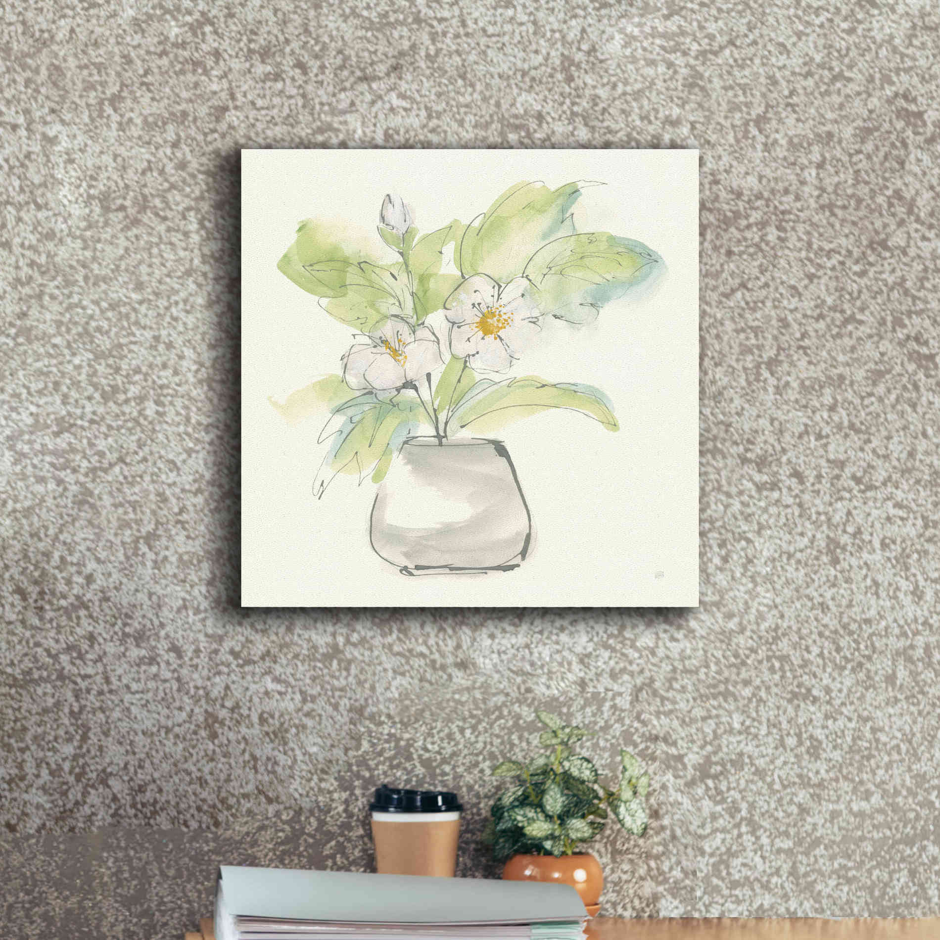 'Plant Poppy II' by Chris Paschke, Giclee Canvas Wall Art,18 x 18