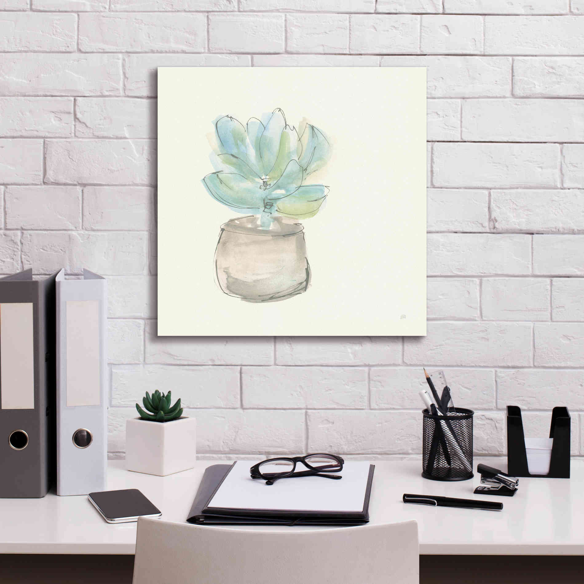 'Succulent I' by Chris Paschke, Giclee Canvas Wall Art,18 x 18