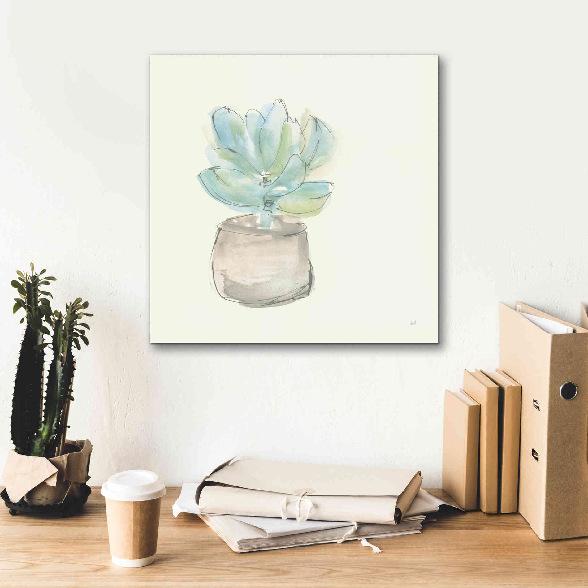 'Succulent I' by Chris Paschke, Giclee Canvas Wall Art,18 x 18