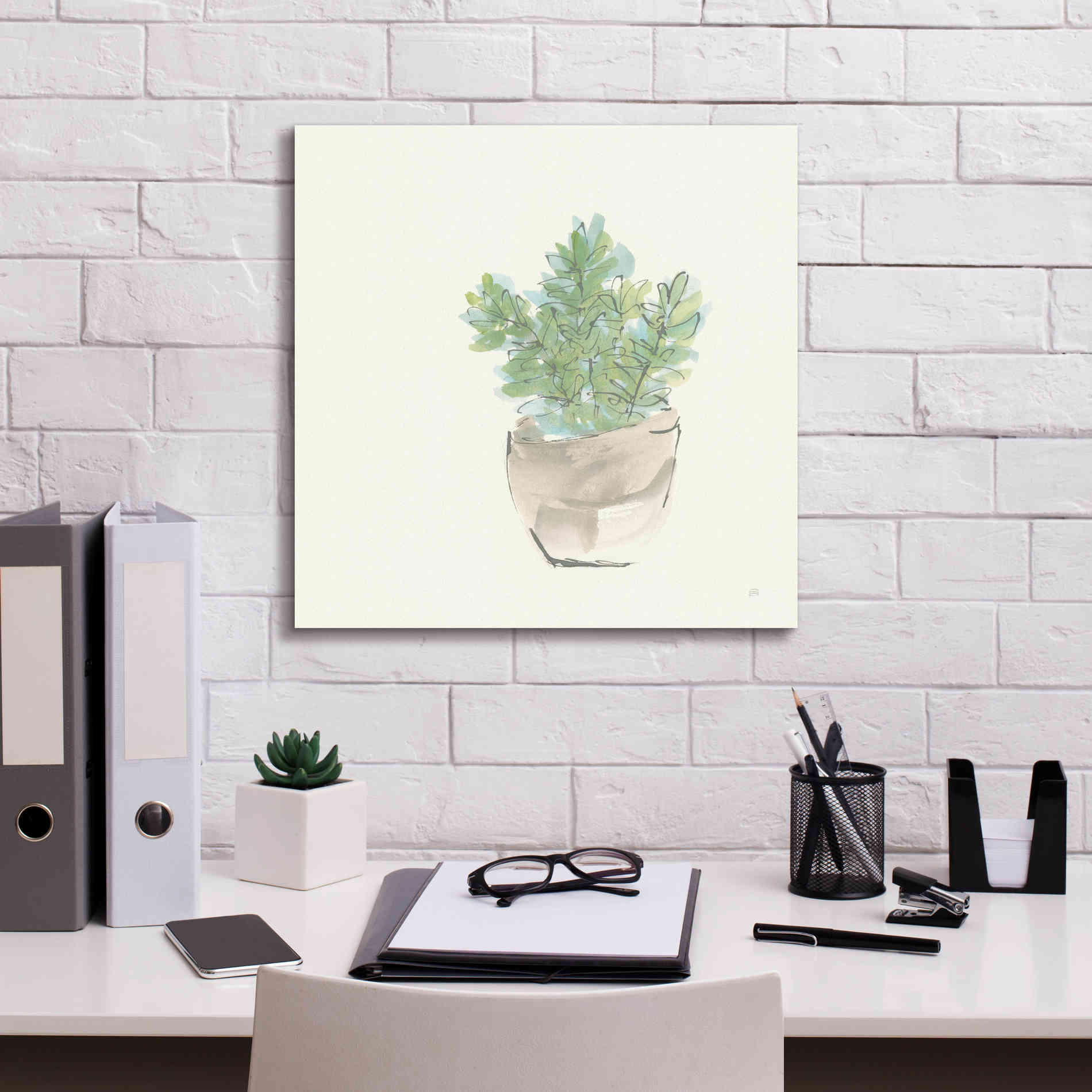 'Succulent II' by Chris Paschke, Giclee Canvas Wall Art,18 x 18