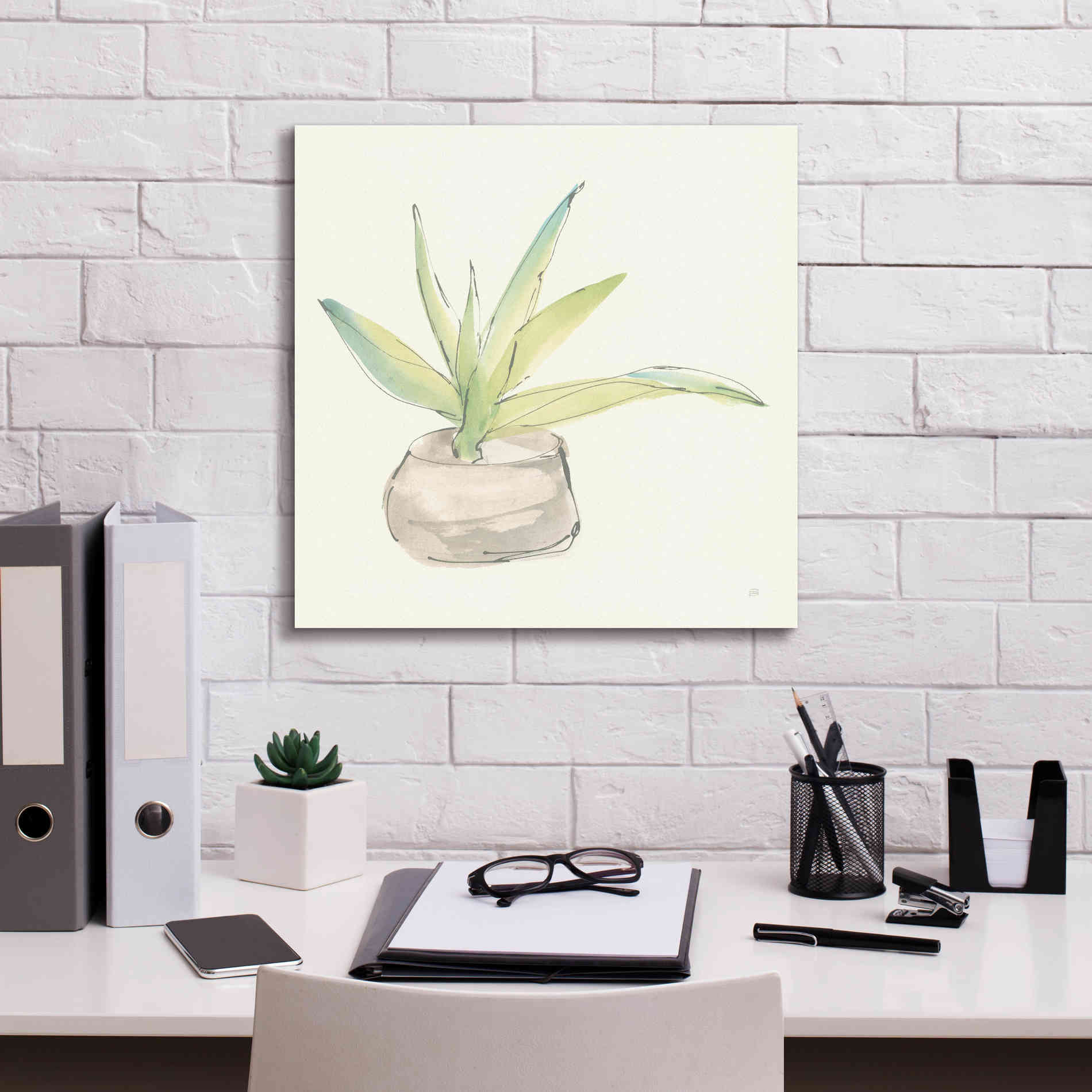 'Succulent III' by Chris Paschke, Giclee Canvas Wall Art,18 x 18