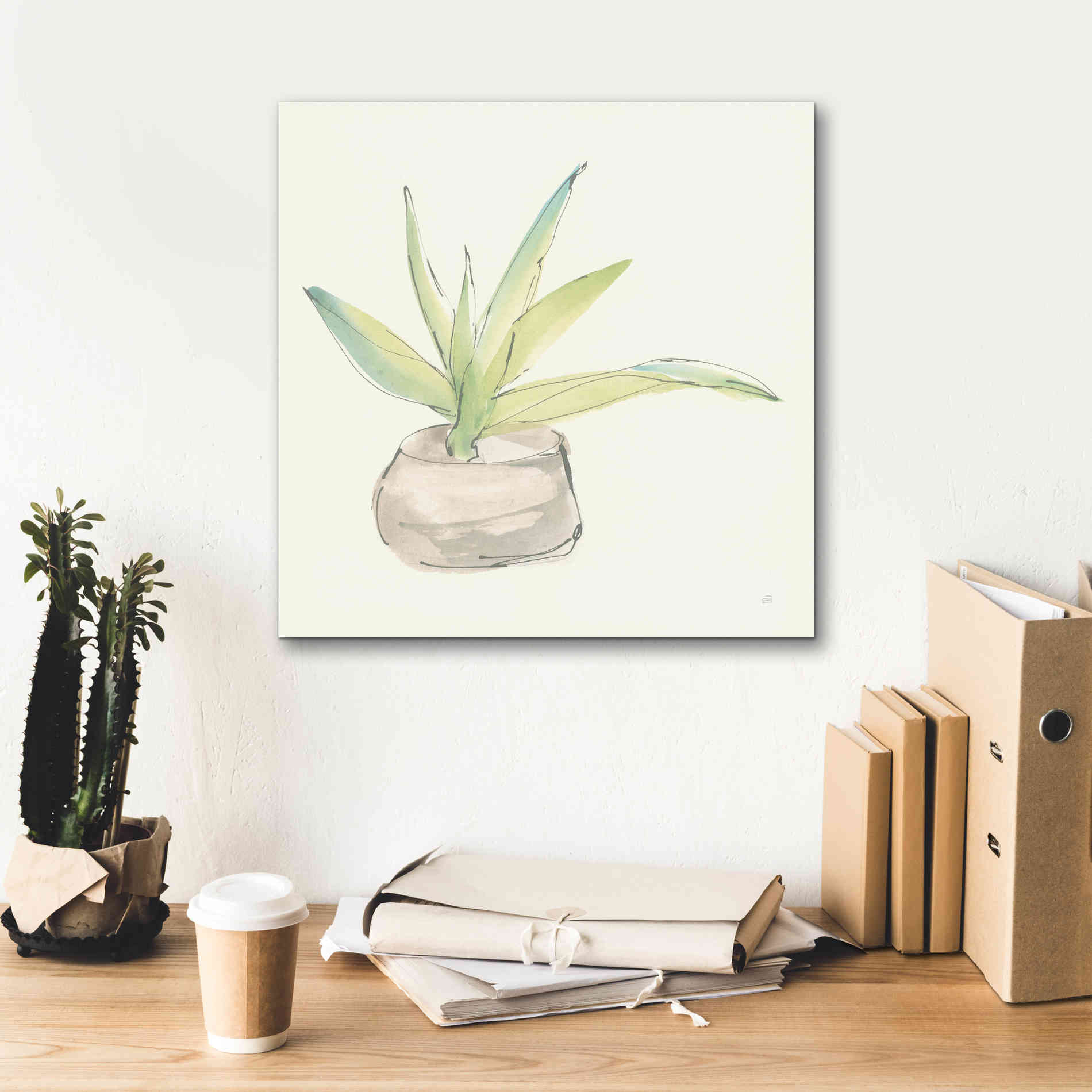 'Succulent III' by Chris Paschke, Giclee Canvas Wall Art,18 x 18