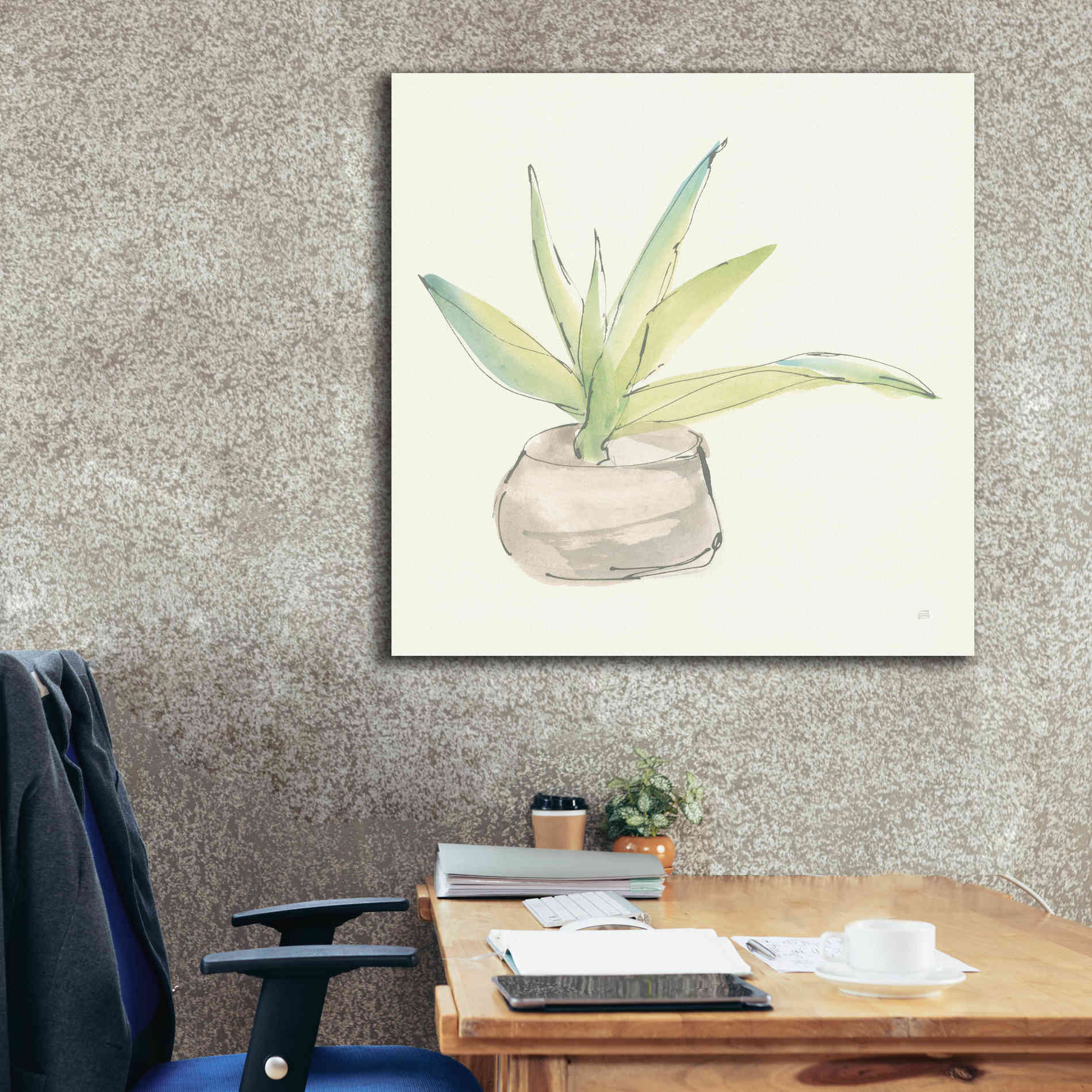 'Succulent III' by Chris Paschke, Giclee Canvas Wall Art,37 x 37