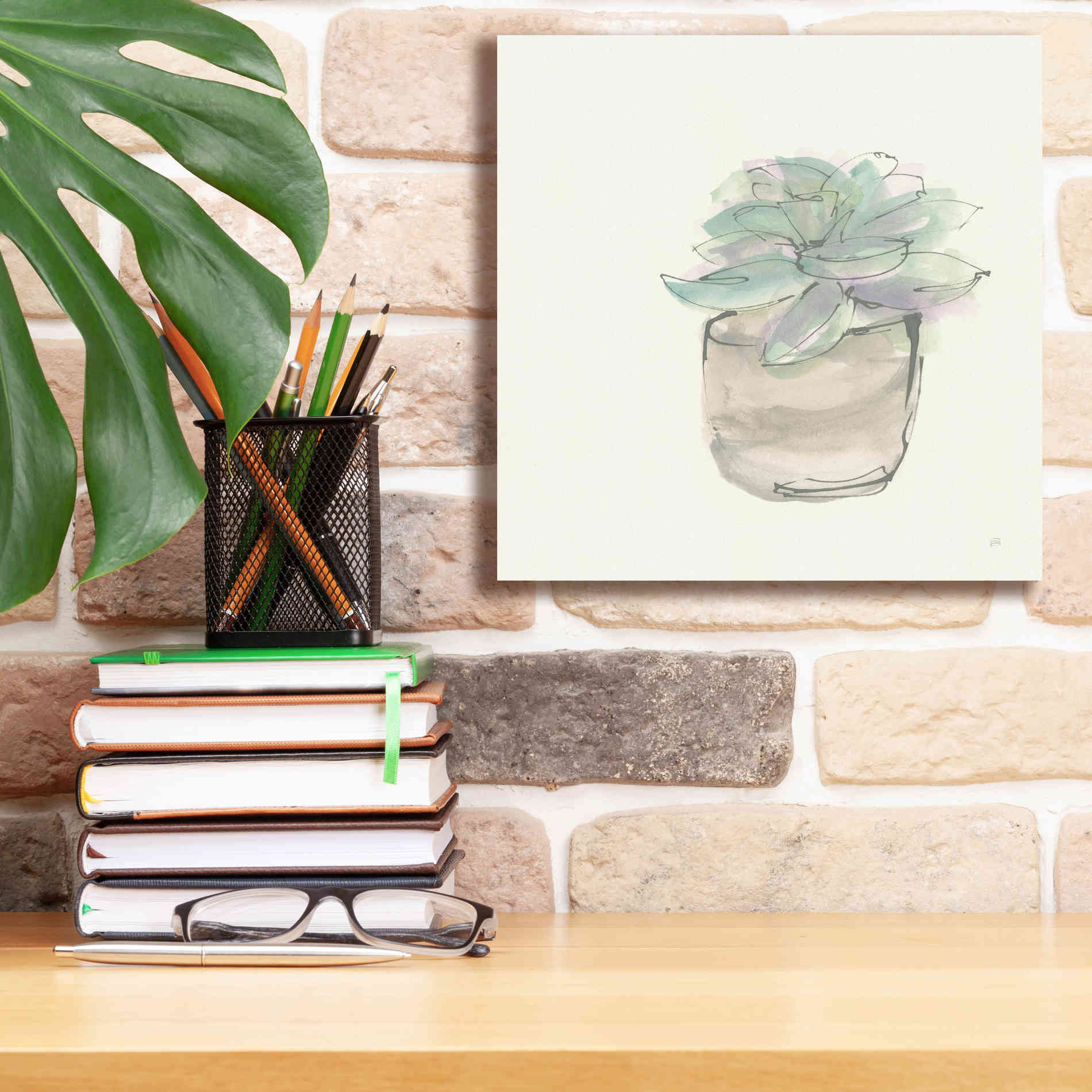 'Succulent IV' by Chris Paschke, Giclee Canvas Wall Art,12 x 12