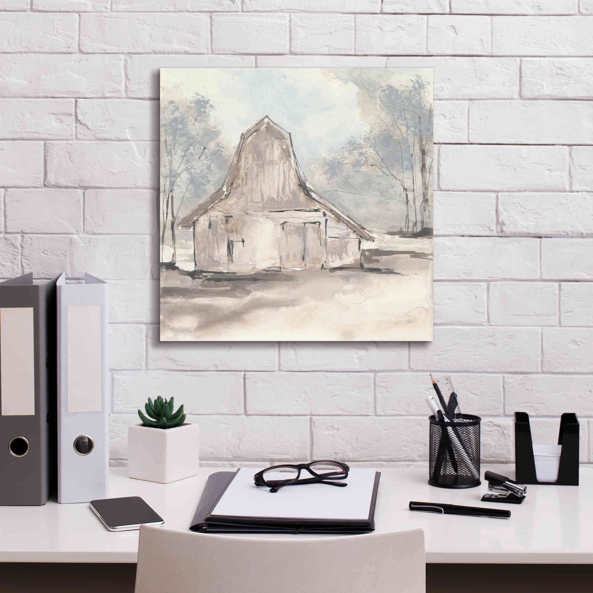 'Barn VI' by Chris Paschke, Giclee Canvas Wall Art,18 x 18