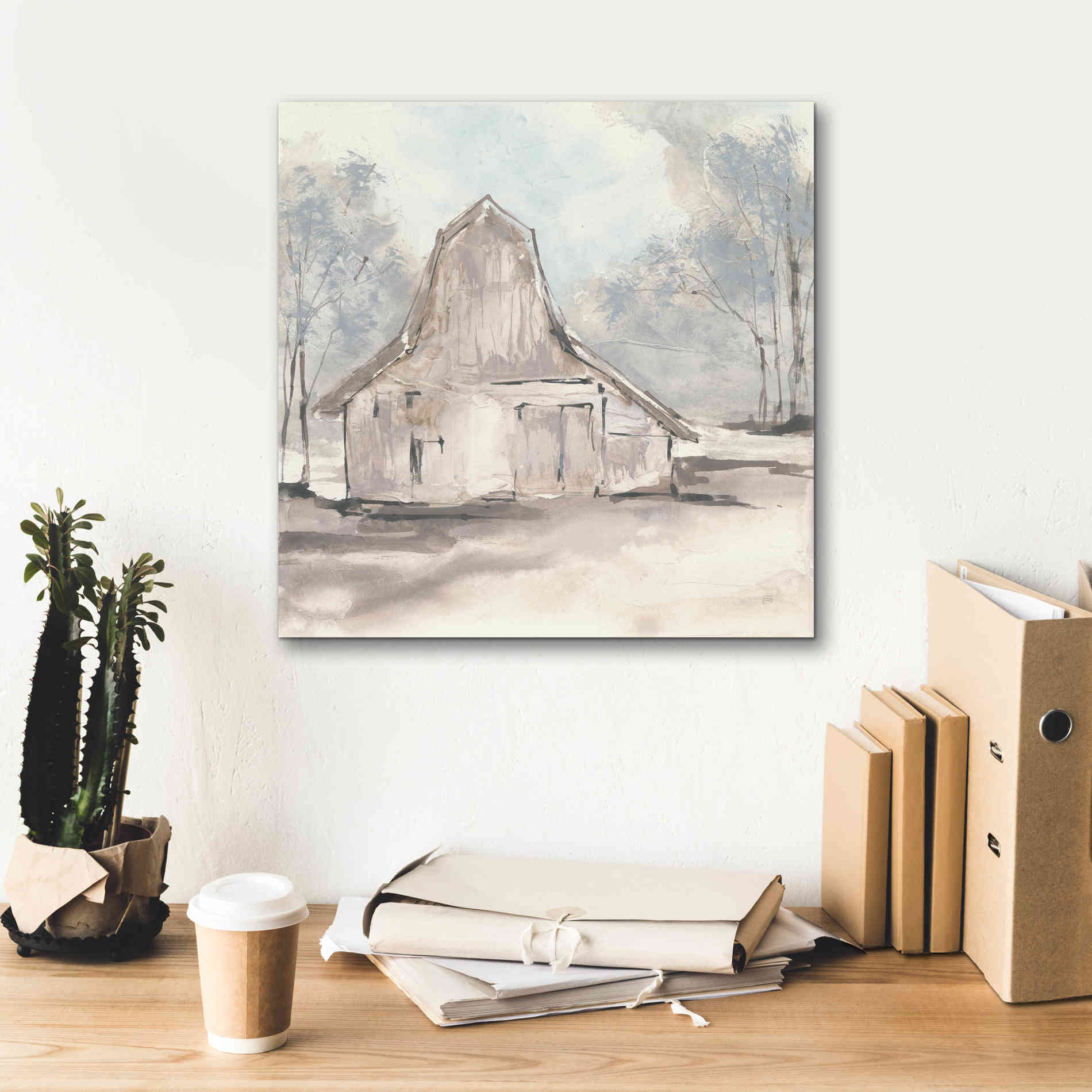 'Barn VI' by Chris Paschke, Giclee Canvas Wall Art,18 x 18