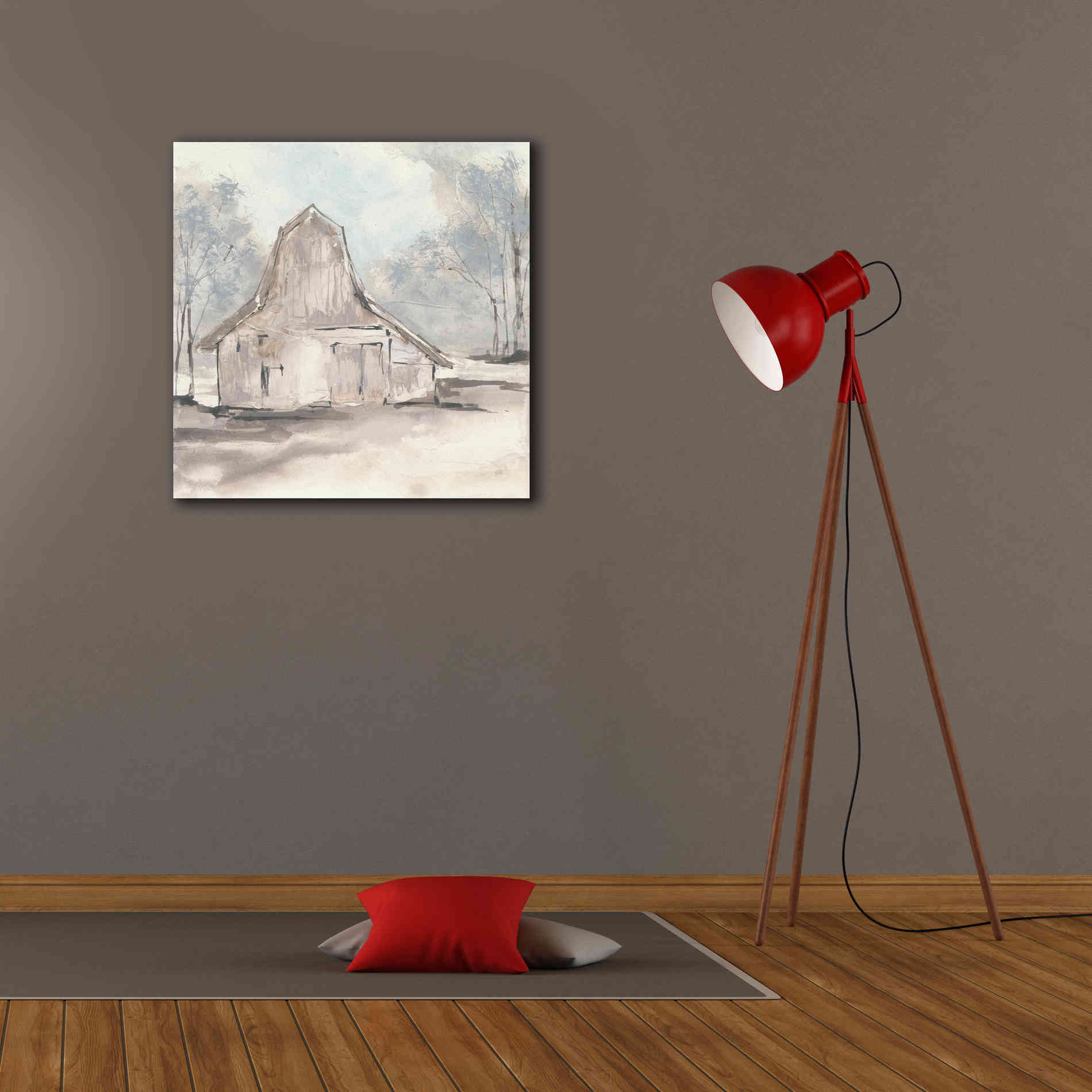 'Barn VI' by Chris Paschke, Giclee Canvas Wall Art,26 x 26