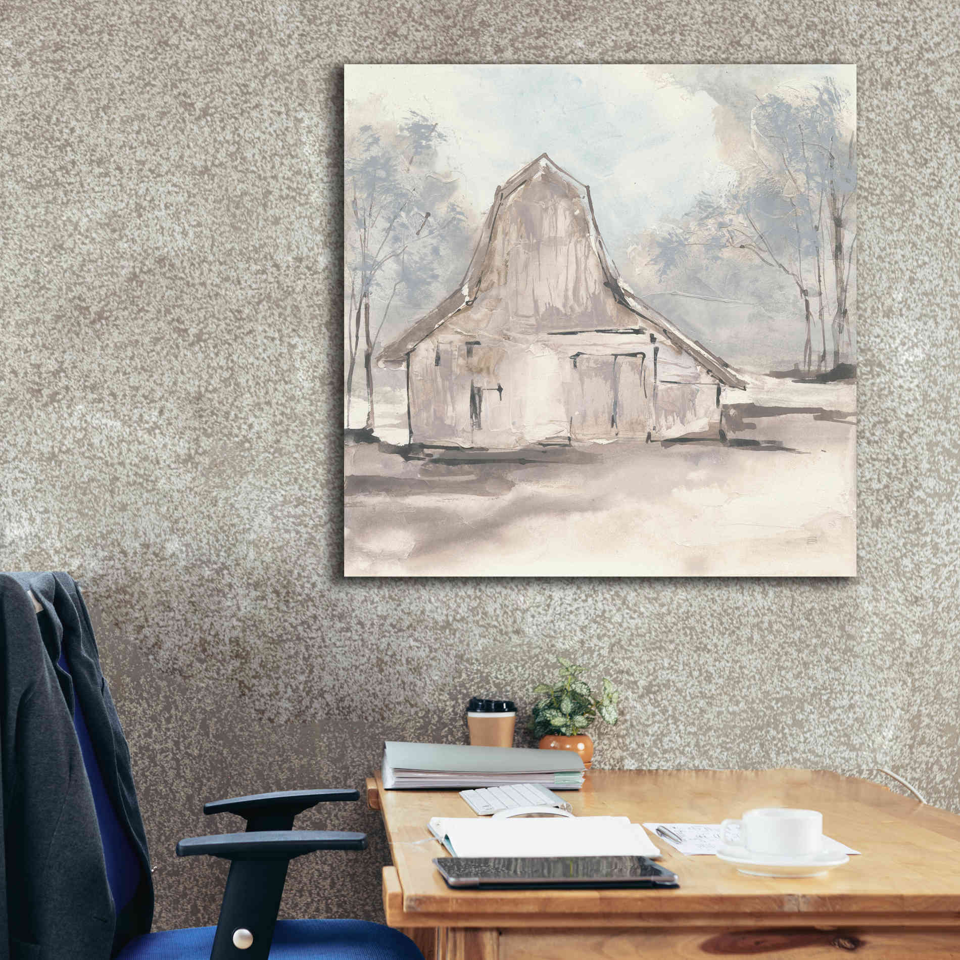 'Barn VI' by Chris Paschke, Giclee Canvas Wall Art,37 x 37