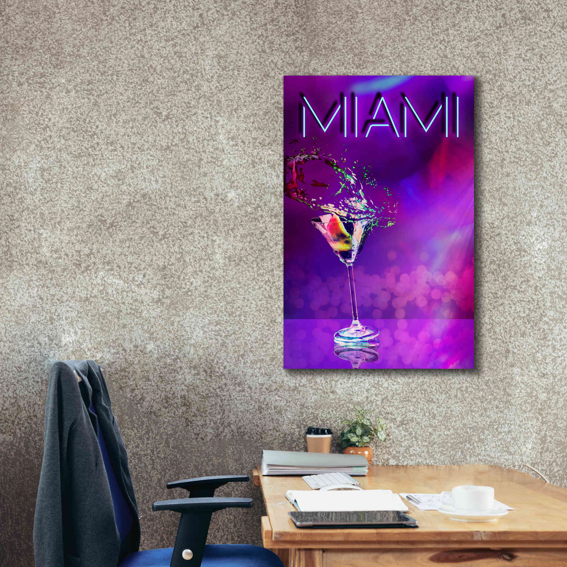 'Miami Party Night' by Andrea Haase, Giclee Canvas Wall Art,26 x 40
