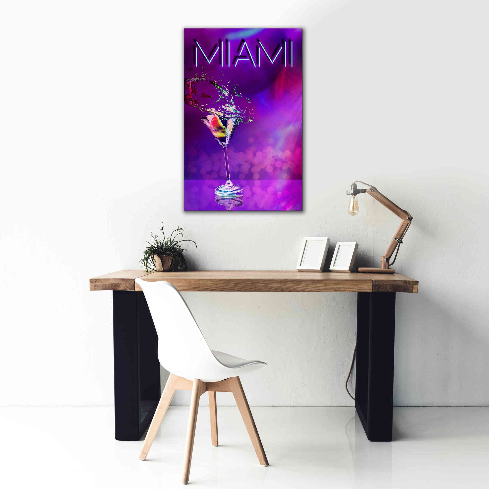 'Miami Party Night' by Andrea Haase, Giclee Canvas Wall Art,26 x 40