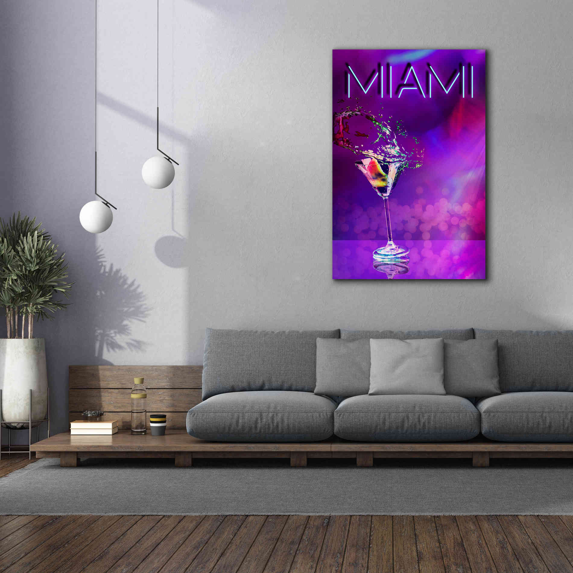 'Miami Party Night' by Andrea Haase, Giclee Canvas Wall Art,40 x 60