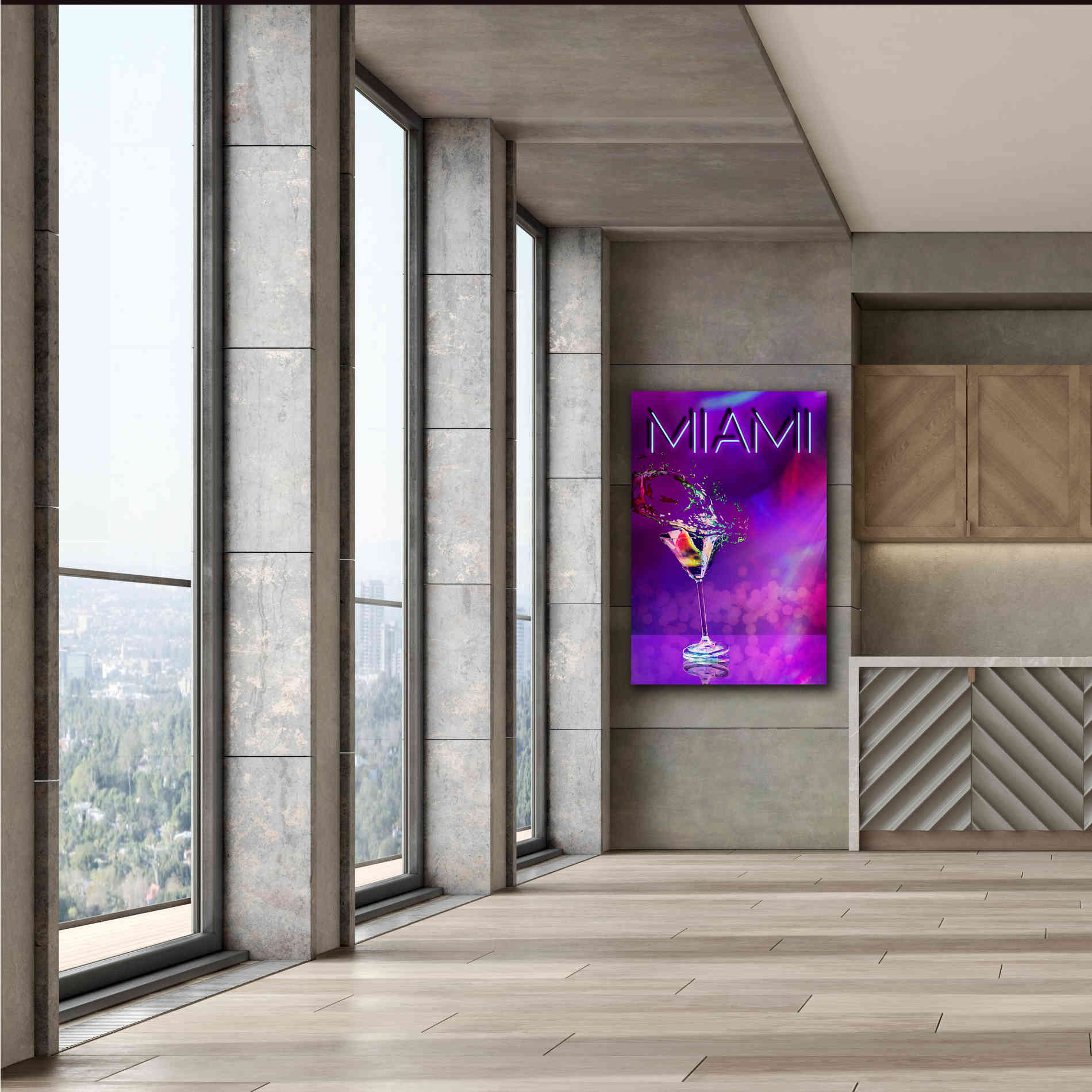 'Miami Party Night' by Andrea Haase, Giclee Canvas Wall Art,40 x 60