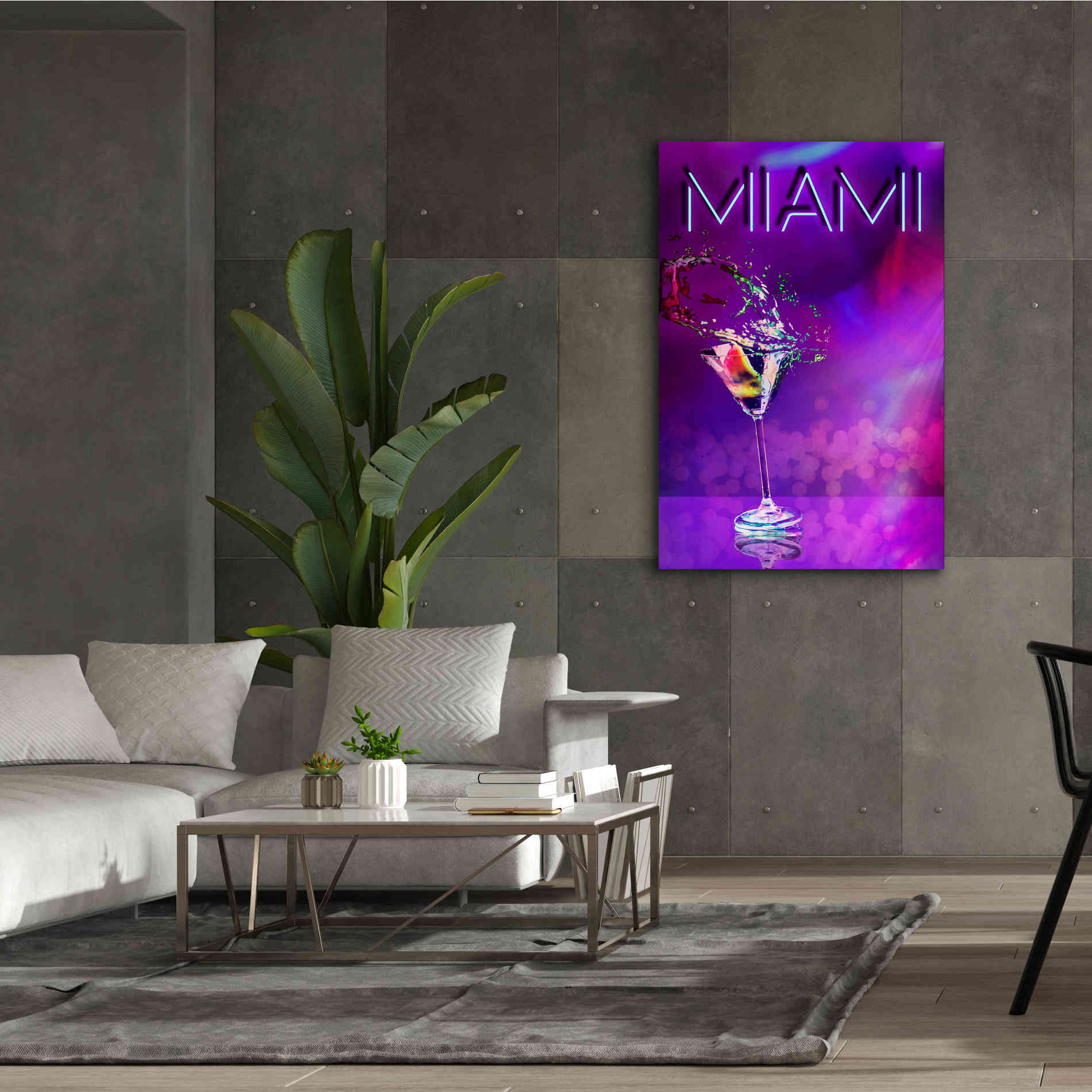'Miami Party Night' by Andrea Haase, Giclee Canvas Wall Art,40 x 60